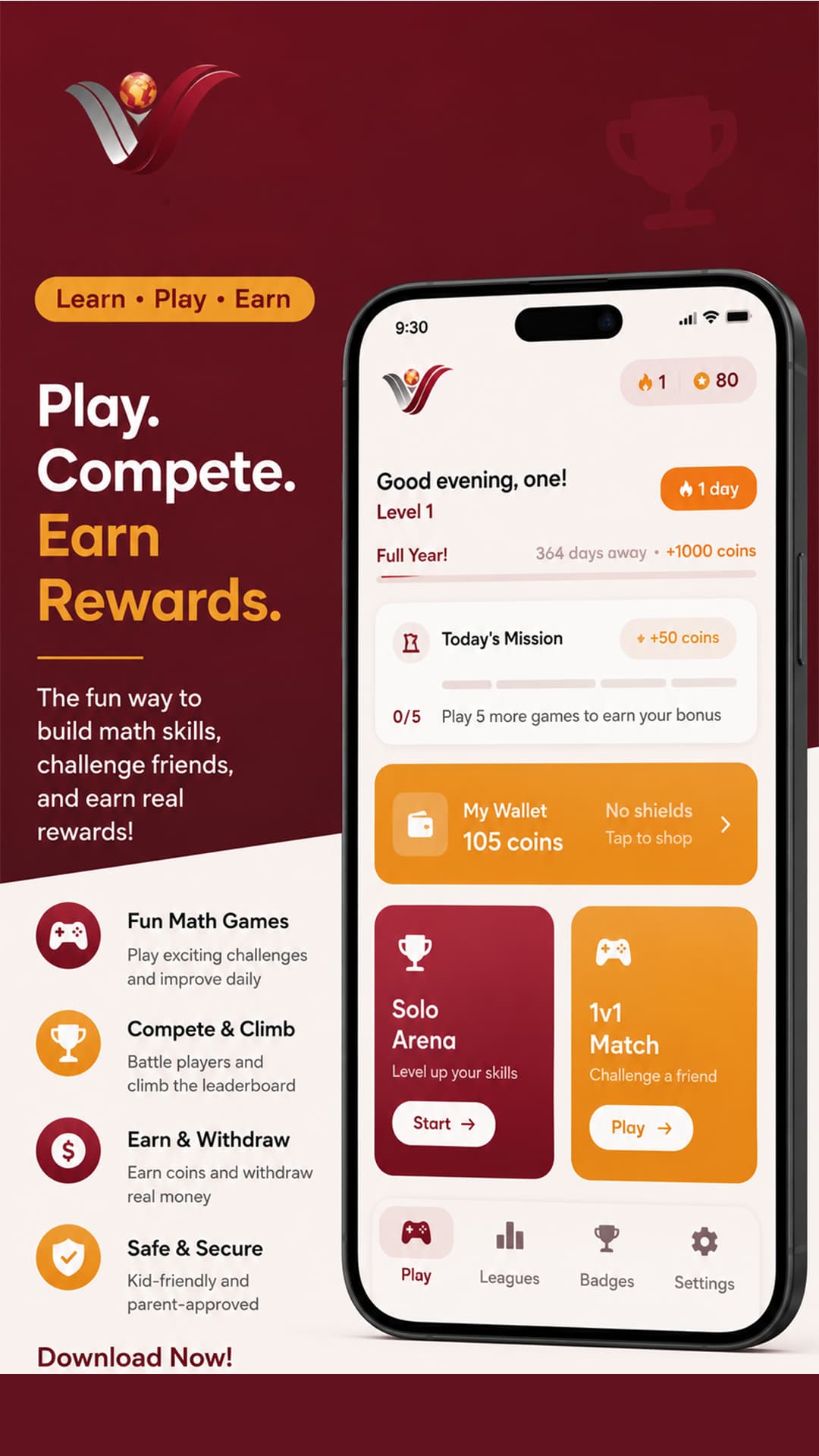 Math GiG student home screen